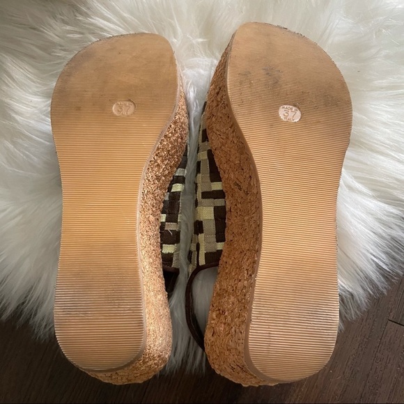 VICINI wedge Slingback kork patterned sandal - Picture 5 of 7